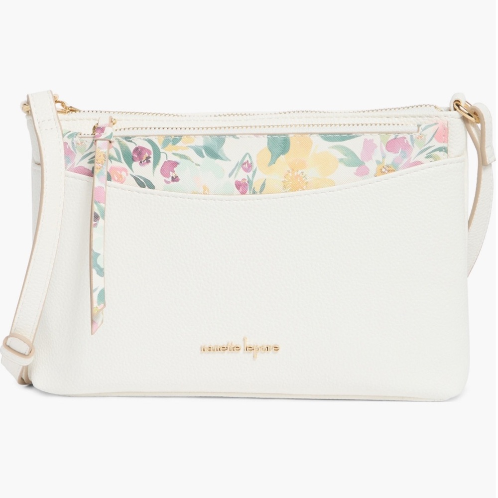 Nanette Lepore Ayanna White Crossbody Bag and Pouch NWT